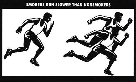 Smokers run slower than nonsmokers